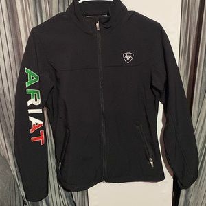 Mexican flagged ariat women’s zip up jacket.